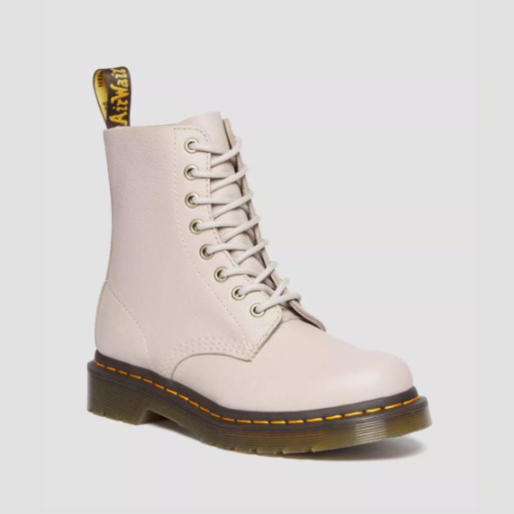 Dr. Martens 1460 Pascal Virginia Leather Boots in Vintage Taupe | US 9